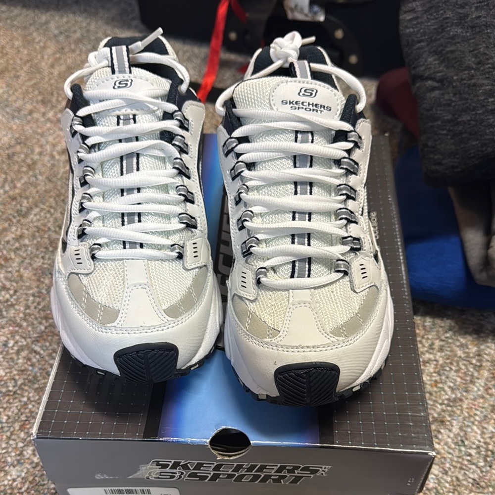 Skechers Sport Men's White and Black Sneakers